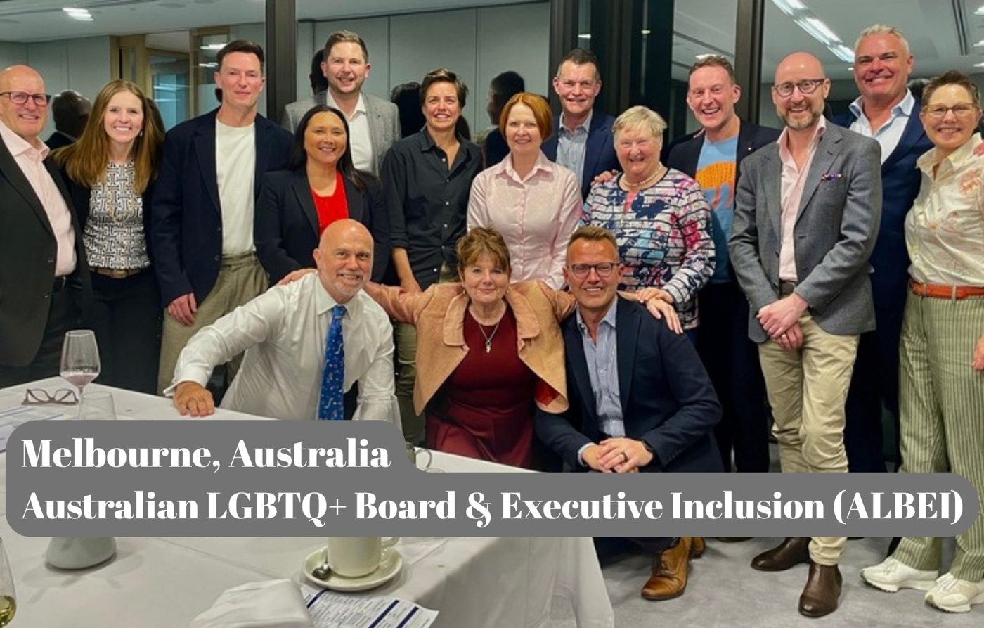Guests at an ALBEI leadership dinner in Melbourne, hosted by Russell Reynolds Associates, 2025