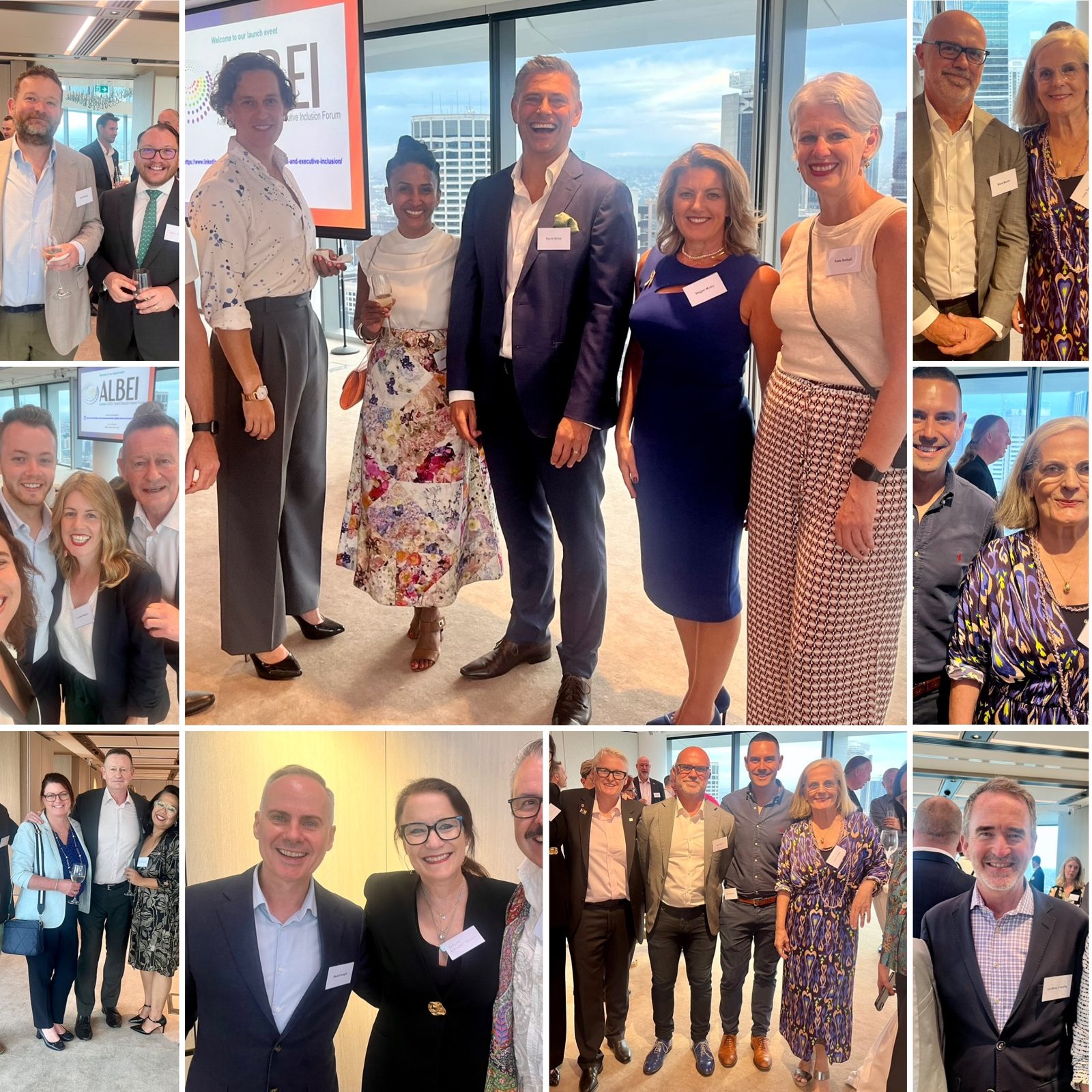 A collage of photos from ALBEI events